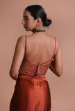 Red Color Raw Silk Sitara Work Blouse
