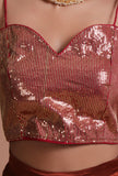 Red Color Raw Silk Sitara Work Blouse