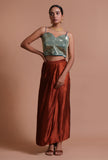 Green Color Raw Silk Sitara Work Blouse