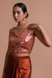Pink Color Raw Silk Sitara Work Blouse