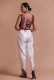 Dark Purple Color Brocade  Blouse
