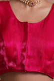 Pink Color Brocade Plain Blouse