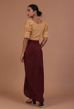 Golden Color Cotton Chikankari Blouse