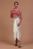 Light Pink Color Raw Silk Sitara work Blouse