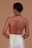 Light Pink Color Raw Silk Sitara work Blouse