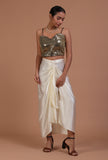 Green Color Raw Silk Sitara work Blouse