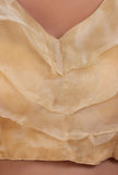 Golden Color Organza Plain Blouse