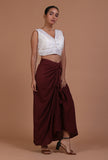 White Color Organza Plain Blouse