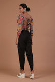 Multicolor Cotton Ajrakh Printed Full Sleeve Blouse