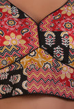 Multicolor Cotton Ajrakh Printed Full Sleeve Blouse