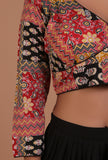 Multicolor Cotton Ajrakh Printed Full Sleeve Blouse