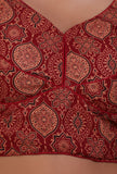 Maroon Cotton Ajrakh Printed Full Sleeve Blouse