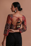 Multicolor Cotton Ajrakh Printed Full Sleeve Blouse