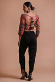 Multicolor Cotton Ajrakh Printed Full Sleeve Blouse