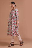 Set Of 2: Multicolor Cotton Printed Dress & Pant Set