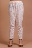 Set Of 2: White & Green Cotton Printed Kurta & Pant Set