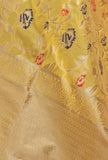 Yellow Color Semi Silk Dupatta With Zari Weaving