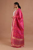 Pink Color Semi Silk Dupatta With Zari Weaving