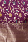 Purple Color Semi Silk Dupatta With Zari Weaving