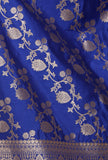 Blue Color Semi Silk Dupatta With Zari Weaving