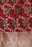 Maroon Color Semi Silk Dupatta With Zari Weaving