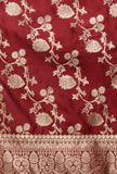 Maroon Color Semi Silk Dupatta With Zari Weaving