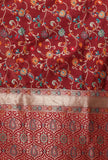 Maroon Color Semi Silk Dupatta With Zari Weaving