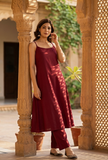 Ruby Red Strappy A-Line Cotton Slip