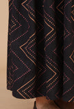 Noor Black Zigzag Printed Strappy Dress
