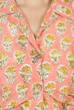 Peach & White Handwoven Kota Doriya Saree with Floral Booti and Ornate Pallu and Unstitched Blouse