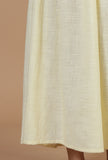Butter Cream Sleeveless Tiered Cotton Dress
