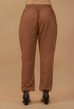 Coffee Brown Straight Cotton Pants