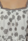 White Hand Block Printed Cotton Tunic