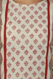 Off-White Block Printed Cotton Kurta