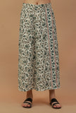 Lush Green Co-ord Set with Floral Printed Tie Up Wrap Skirt
