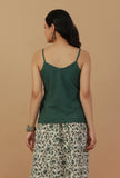 Lush Green Button-Front Cami Top