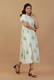 The Meadow Muse Pleated Midi Dress