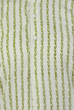 Green Striped Hand Block Printed Cotton Kurta