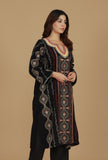 Black Kashmiri Embroidered Phiran- Free Size