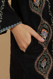 Black Kashmiri Embroidered Phiran- Free Size