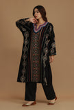 Midnight Kashmiri Embroidered Free Size Phiran- Free Size