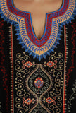 Midnight Kashmiri Embroidered Free Size Phiran- Free Size