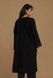 Elegant Black Kashmiri Aari Embroidered Phiran- Free Size