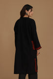 Black Kashmiri Phiran with Aari Embroidery- Free Size