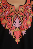 Black Kashmiri Phiran with Aari Embroidery- Free Size