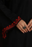 Black Kashmiri Phiran with Aari Embroidery- Free Size