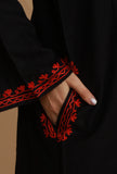 Black Kashmiri Phiran with Aari Embroidery- Free Size