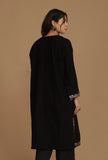 Vibrant Aari Embroidered Black Kashmiri Phiran- Free Size