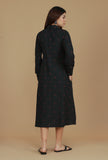 Black Booti Cotton Shirt Dress