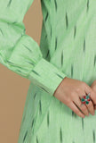 Light Green Ikat Woven Cotton Kurta